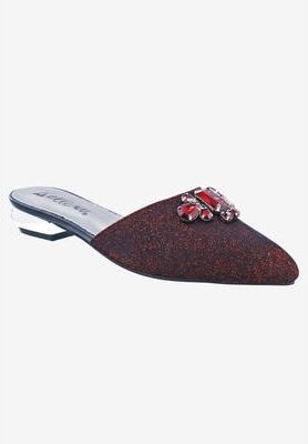 Wide Width Women's Fierce Mule by Bellini in Red Glitter (Size 8 W)
