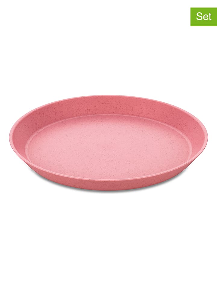 koziol 4er-Set: Teller "Connect" in Rosa - Ø 20,5 cm - onesize