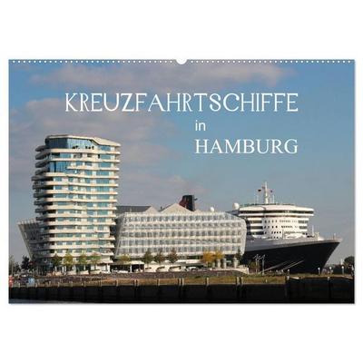Kreuzfahrtschiffe in Hamburg (Wandkalender 2027 DIN A2 quer), CALVENDO Monatskalender