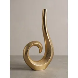 Metallvase Aluminium Gold 26x8x47 cm - BAVENO   Kadima Design