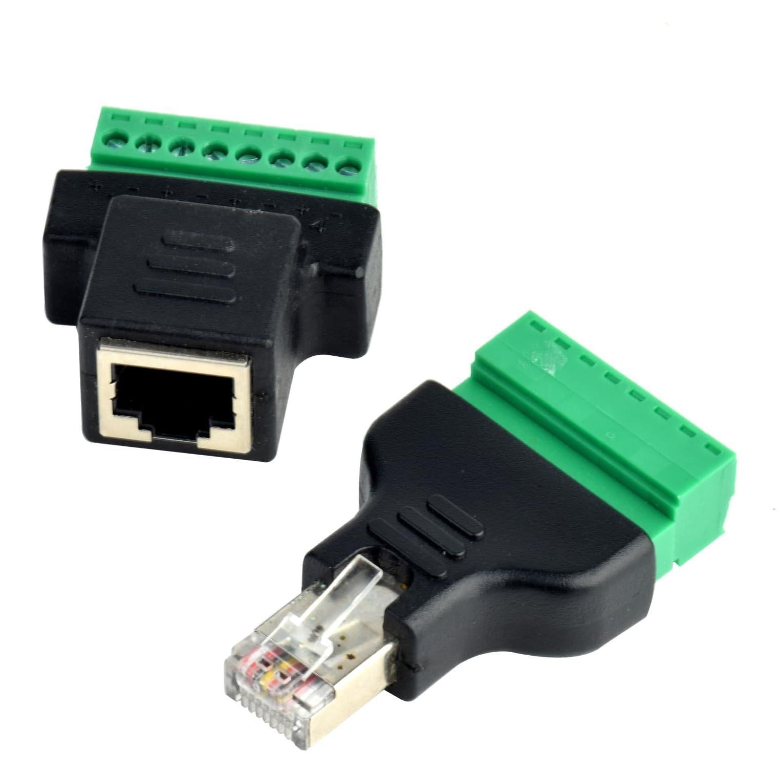 Selius RJ45 naar Terminal Block 8-pins adapter voor LAN netwerk Ethernet