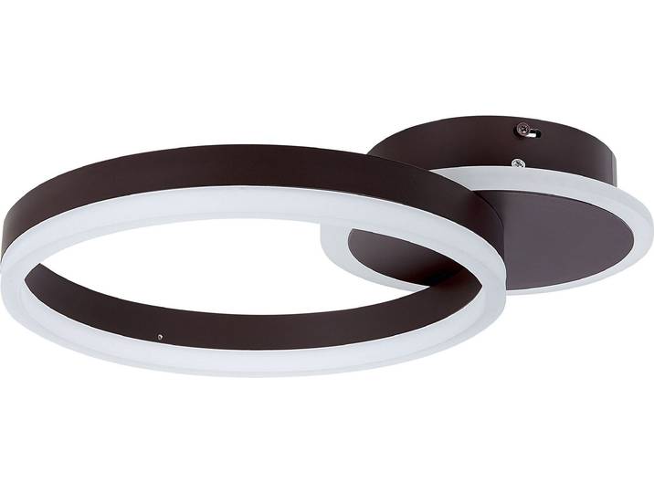 BELIANI LED Leuchte Braun Aluminium Einzelner kreisförmige Ring runder Sockel Glam Minimalistisch Wohnzimmer Schlafzimmer