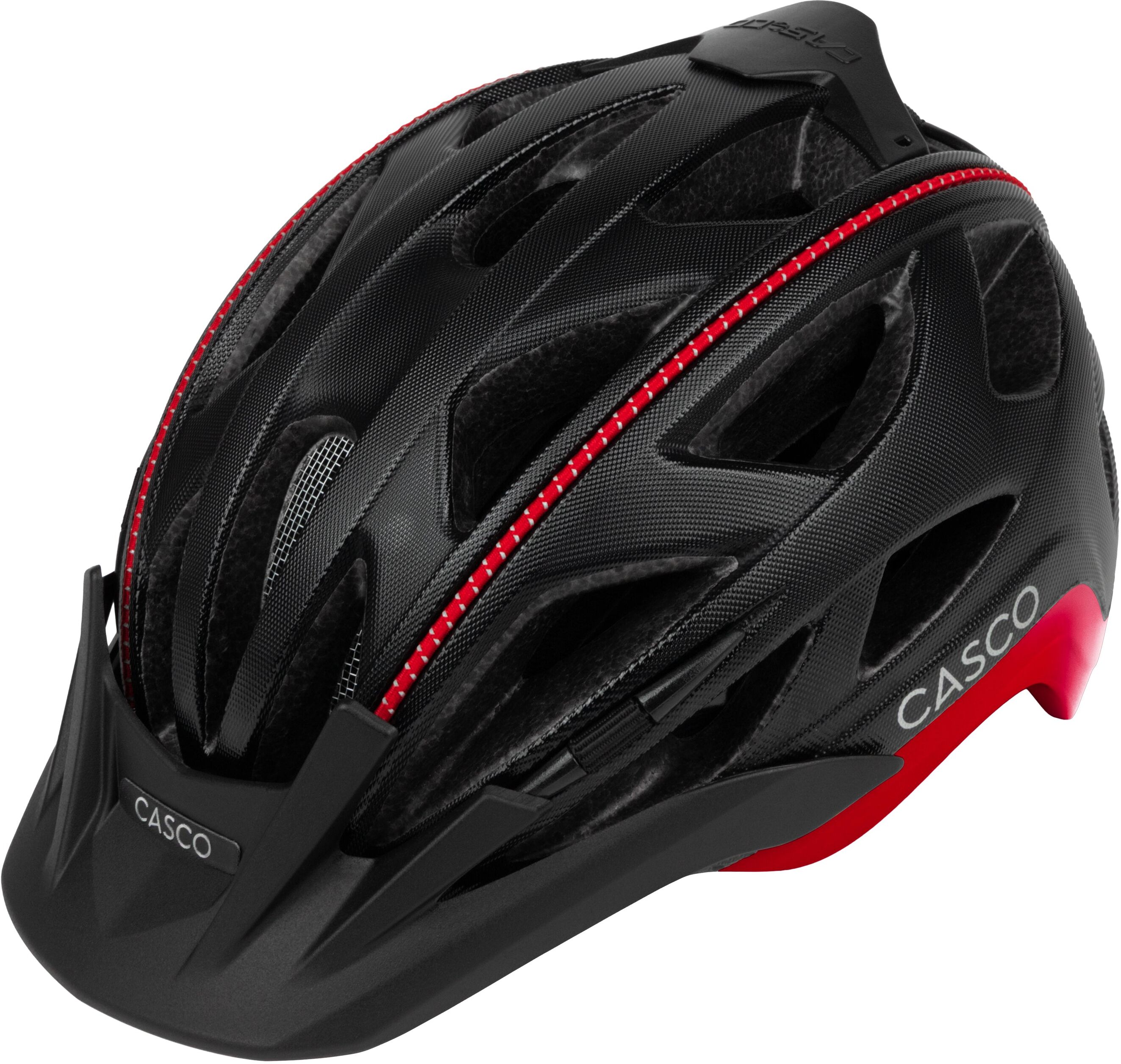 Casco Activ2 Black Structure Red - Cykelhjelm - M (56-58 Cm)