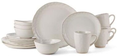 Mikasa Cora White 16-Piece Dinnerware Set, Service for 4
