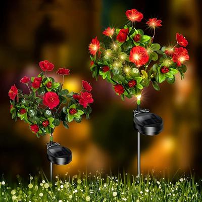 Uplift Essentials Waterproof Solar Azalea Flower Landscape Light yellow