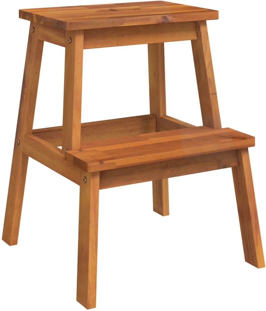 Alpen Home Harviell Brown Step Stool Brown 50cm H X 40cm W X 38cm D