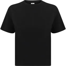 SF Women Damen Kurzes, Eckig Geschnittenes Damen-T-Shirt T-Shirt SK237 black XL