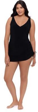 Plus Size Women's Julie Adjustable Skirt Swimdress by Trimshaper in Black (Size 12)