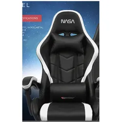 Nasa Gaming-Stuhl ORION, Gaming Stuhl, Weiss, Schwarz