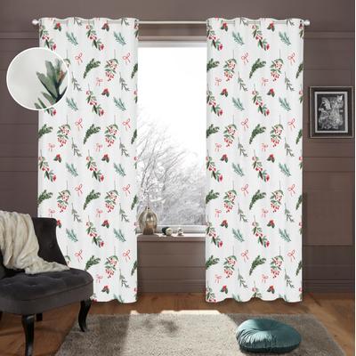 Gardine MY HOME "Joy" Gr. 4, rot, B:135cm H:245cm, Polyester, Gardinen, Gardine