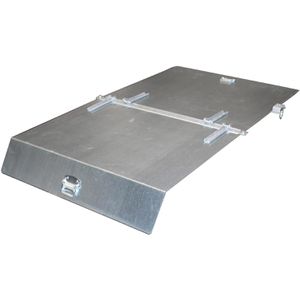 BAUER Kippbehälter-Deckel 4498-04-0800, aus verzinktem Stahl, für Kippbehälter EXPO 1200, EXPO-E 1200 & 4A 1200