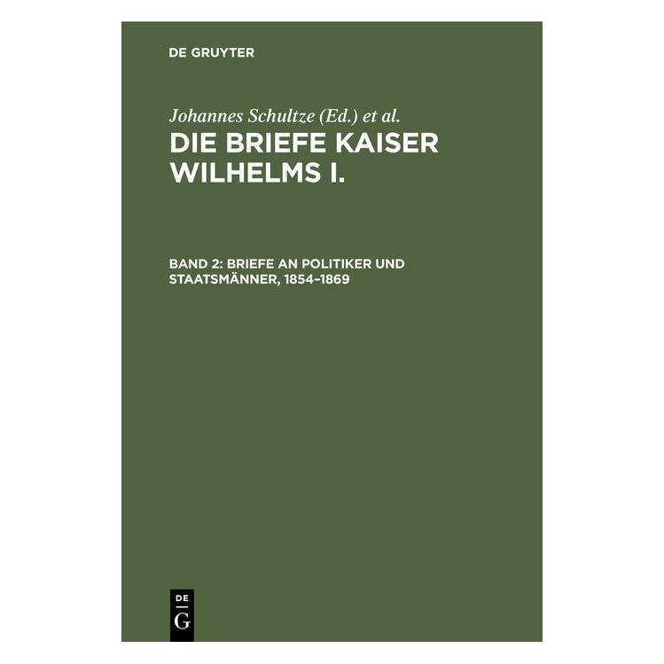De Gruyter 1854-1869 (Deutsch, Hardcover, Wilhelm) (67769960)