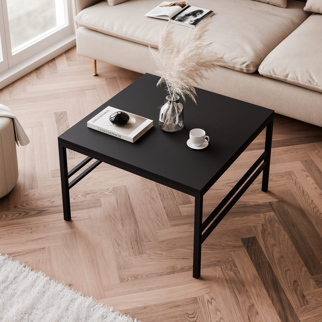 17 Stories Coffee Table with Storage black_mat 40cm H X 60cm W X 60cm D