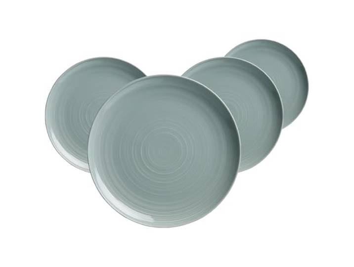 Ritzenhoff & Breker Suomi Speiseteller 4er Set, 26 cm, Essteller mit feinen & ausgeprägten Reliefierungen, Skandinavisches Design, Porzellan, Blau