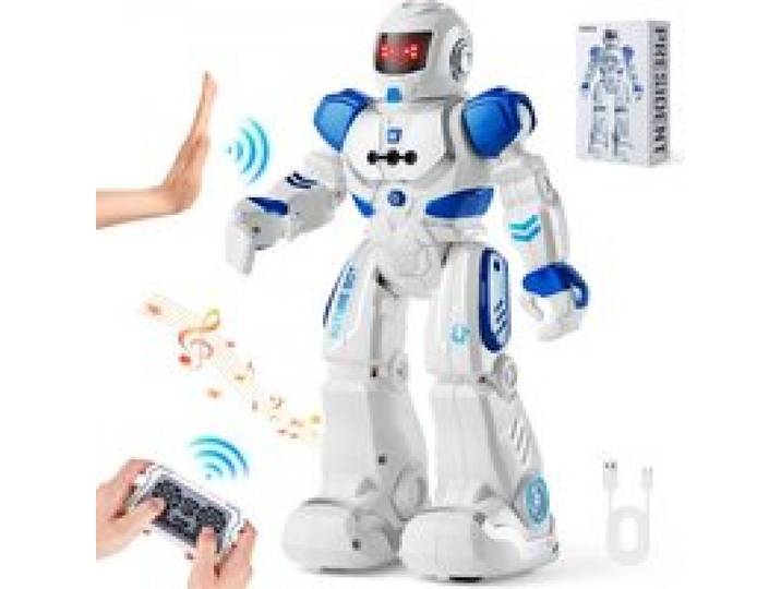 VEVOR Robot Jouet pour Enfants, Télécommande Programmable, Robot RC Intelligent, Marchant, Chantant, Dansant, Interactif, Gestes, pour Cadeau Anniversaire, Garçons Filles 3, 4, 5, 6, 7, 8, 10, 12 Ans