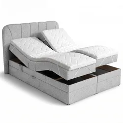 BOXSPRINGBETT Romeo mit elektrischer Matratzenverstellung, 140x200 cm, Hellgrau