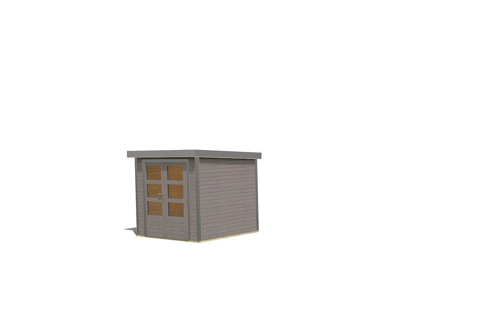 KARIBUHOLZT GH Jupiter 2 D wassergrau 213x217x211cm 16988226
