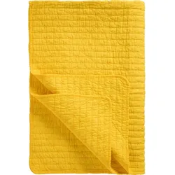 IB Laursen Baumwoll-Quilt mit Kreuzstichen, 180 x 130 cm, gelb