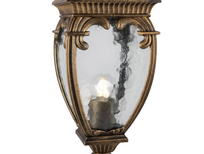 Maytoni Wegeleuchte Fleur, dimmbar, messing / gold, Aluminium, Antik, Außenleuchte
