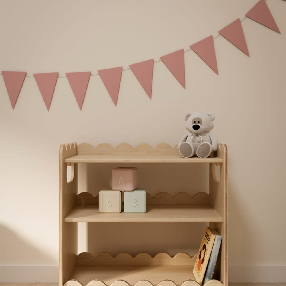 Tupti.wood Étagère montessori maxi pour enfant en bois Marron 75x72x39cm
