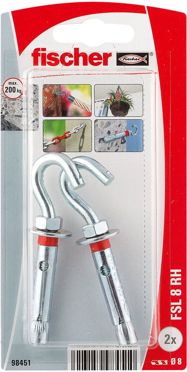 Fischer 98451 Wiganker voor beton, 8 mm, 2 stuks