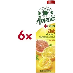 Amecke 6er-Pack Fruchtsaft »+ Zink« 1 Liter