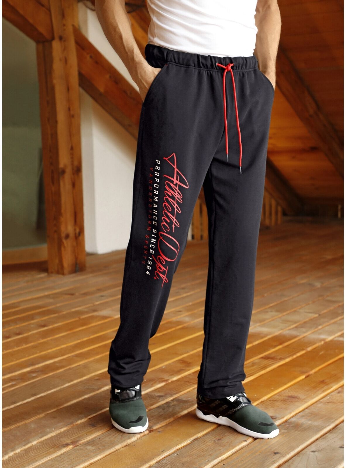 Jogginghose JAN VANDERSTORM "Jogginghose BJAN", Herren, Gr. M, schwarz, Hosen Jogginghose