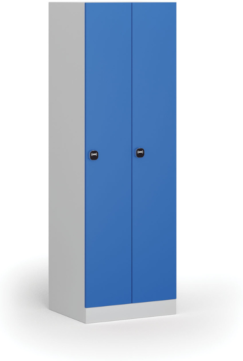 B2B Partner Metallspind S1, 2 Abteile, 1850 x 600 x 500 mm, RFID-Schloss, blaue Tür