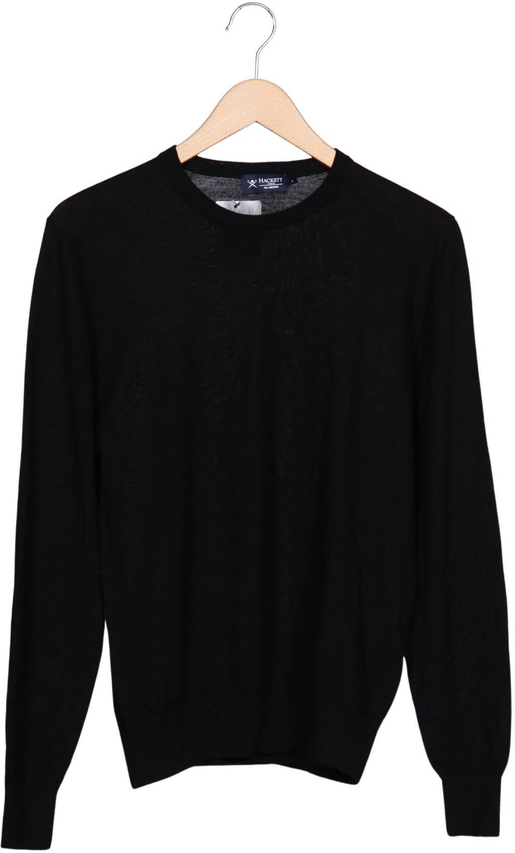 Hackett London Herren Pullover, Schwarz, Gr. S, Merino - Second Hand