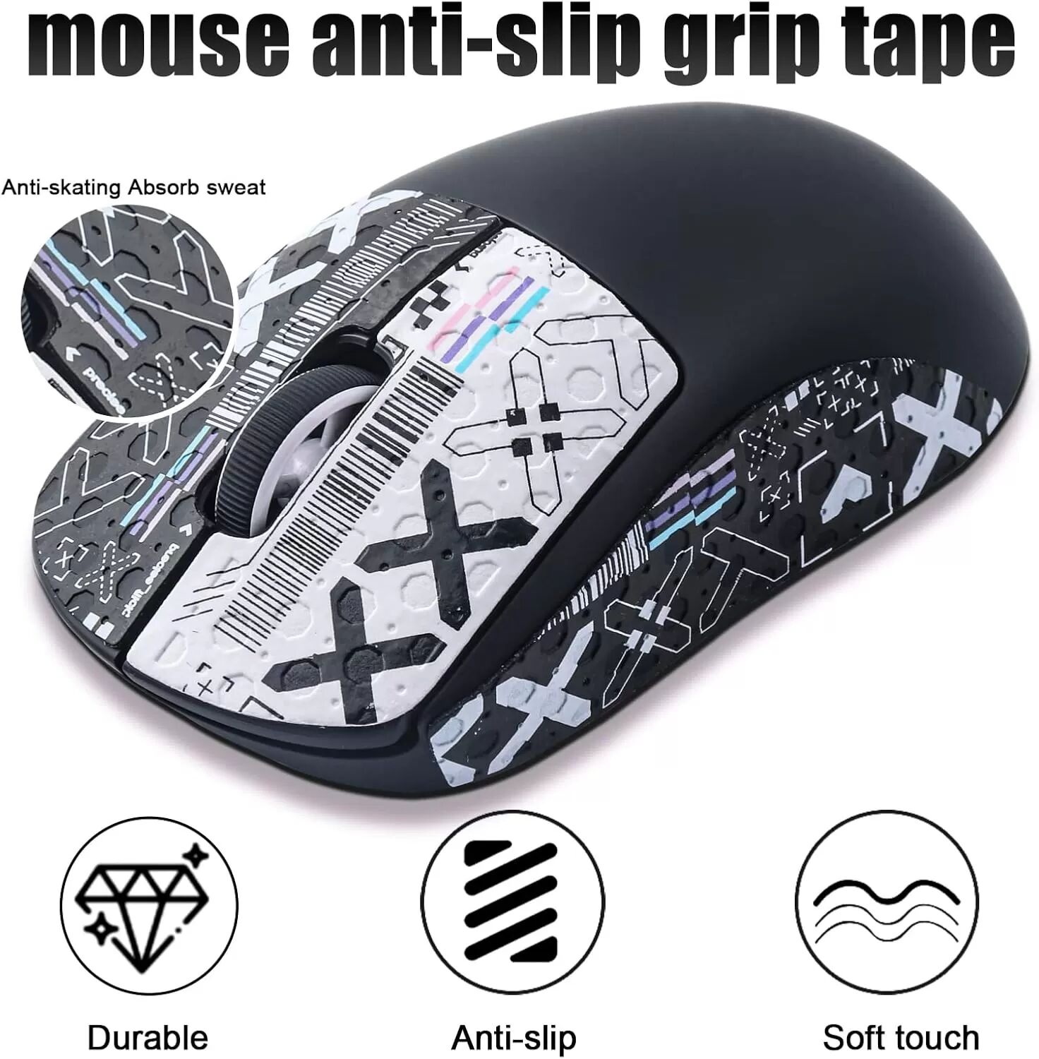 INF Autocollants de Souris à Adhérence Améliorée pour Logitech MX Master 3s