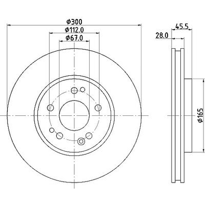 Hella Bremsscheibe [Hersteller-Nr. 8DD355102-851] für Mercedes-Benz