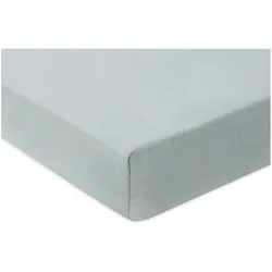Jollein, Fixleintuch Babybett, Fix-Leintuch Jersey 60 x 120 cm, Sea Green (120 x 60 cm)