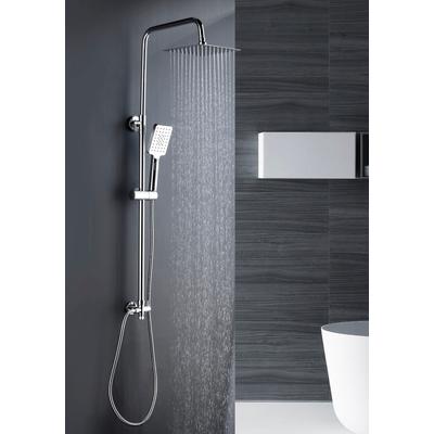 Duschsystem MARWELL "Bayala square", silber, H:118cm, Brausegarnituren, mit Duschkopf und Handbrause, eckig