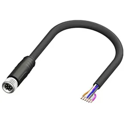 RS PRO konfektioniertes Sensorkabel 6-adrig Buchse, Elektronikkabel + Stecker, Schwarz