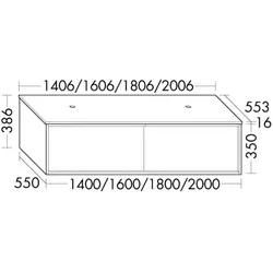 Burgbad Konsole +Waschtischunterschrank Uomo Preisgruppe 2 386x2006x553 Sandstein Solid Matt SHPM201F7462
