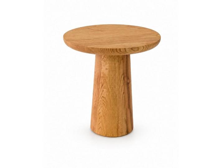 JVmoebel Beistelltisch Terrassen Beistelltisch Eiche Natur Modern Rund Massiv Holztisch (1-St., 1-tlg)