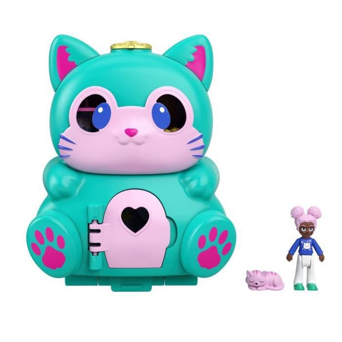 Polly Pocket Flip & Find Katten-make-updoosje, meerkleurig