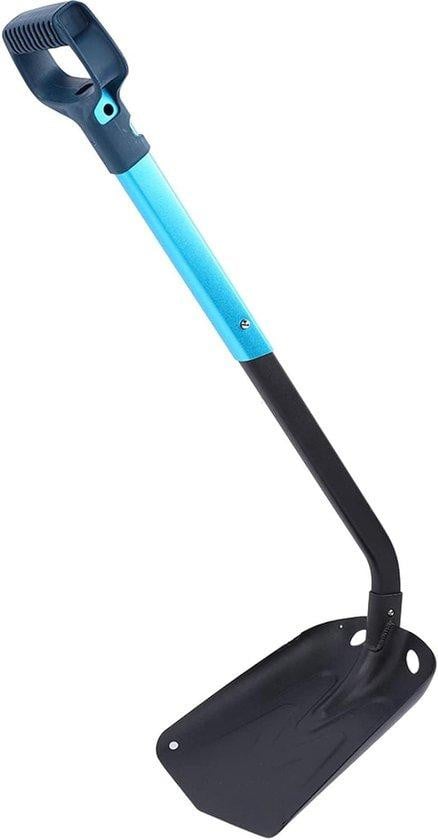 Lichtgewicht aluminium opvouwbare schep voor kamperen en sneeuwruimen, zwart/blauw, 94 cm