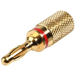 LBS VG RT - Lamellen-Bananenstecker - vergoldet, 6 mm, rt