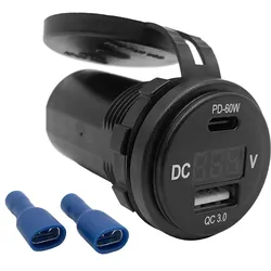 Offgridtec USB Doppelsteckdose USB-A 3,6V - USB-C 5V / 6-30V/DC
