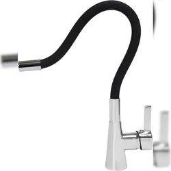 TRIZERATOP Küchenarmatur Flexible, schwarz, Wasserhahn, Spültischarmatur, Mischbatterie