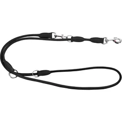 Kerbl Rundleder-Führleine Roma 200cm, 8mm, schwarz (Hund), Halsband + Leine