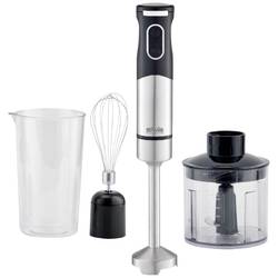 Silva Homeline SMS 6502 Stabmixer 700 W mit Messbecher, mit Zerkleinereraufsatz, Schneebesenaufsatz Edelstahl, Schwarz 451011