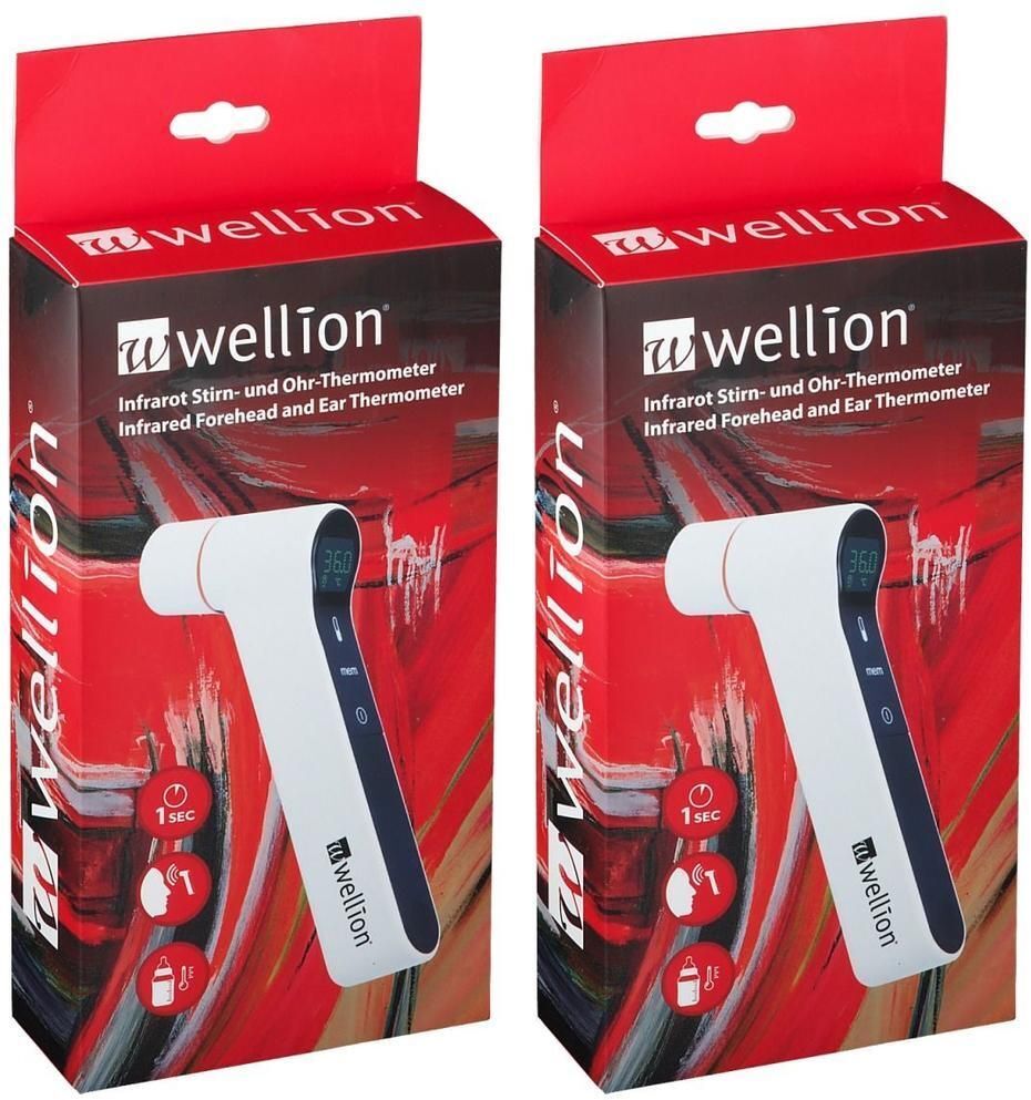 Wellion Infrarot Stirn- und Ohrthermometer 2x 2x1 St