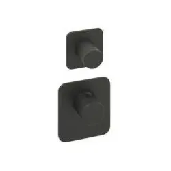 Herzbach Deep Black Fertigmontageset 36.521015.1.12 für Universal-Thermostat-Modul, schwarz matt