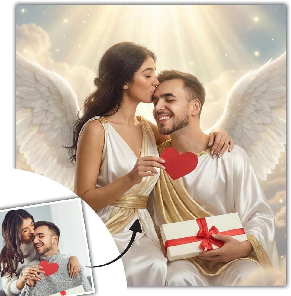 Ocadeau Tableau personnalisé couple Cupidon