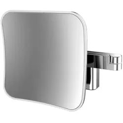 Emco evo LED-Rasier-/Kosmetikspiegel 109506050 chrom, Vergrößerung 5-fach, 209 mm, 2-armig, eckig