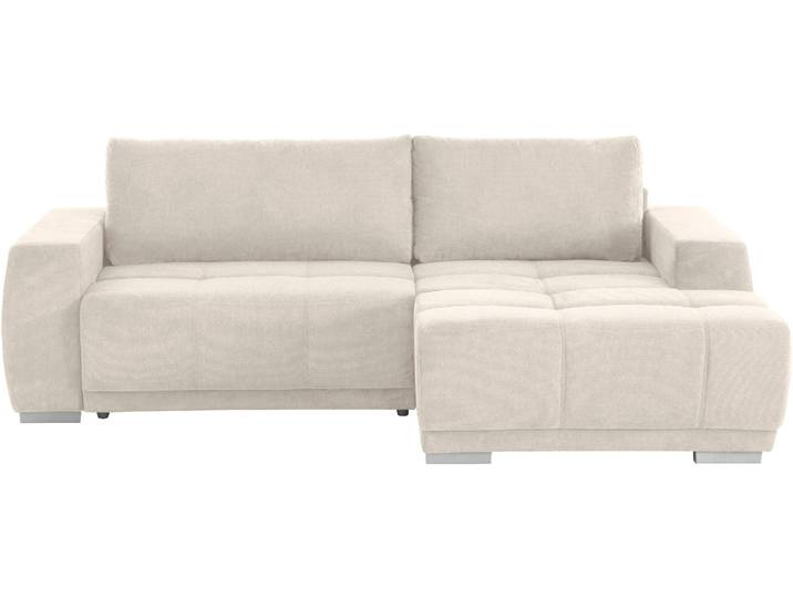 Ecksofa, Beige, 241x165 cm, Chenille, Ohne Bettfunktion, Klassisch, Inosign