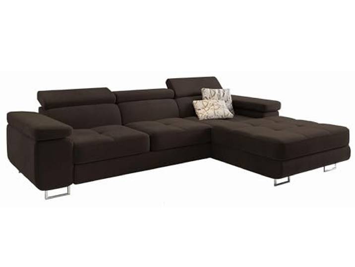 Masseno Ecksofa ELMA R-S mit Schlaffunktion L-Form, Sofa mit Bettkasten, Wohnzimmersofa, Couch, Soffa, Bettsofa, Couchgarnitur- Braun, Monolith 29