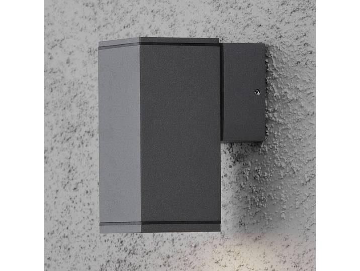 Wandlamp buiten Monza, dimbaar, zwart, Aluminium, Modern, Wandlamp buiten